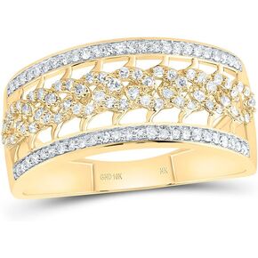 10K Yellow Gold 3/8 CTW Diamond Mens Knot Ring in Saudi Arabia