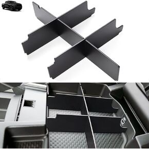 منظم صندوق القفازات مناسب لطراز تسلا 3 2022-2026 / Y 2022-2025 ملحقات بلاستيك ABS مقصورة القفازات مقسم إدراج صينية منظم تخزين وحدة التحكم المركزية - أسود in Kuwait