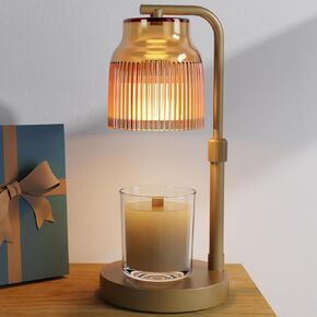 Candle Warmer Lamp with Timer Dimmer,Adjustable Height with 2 Bulbs,Birthday Gifts for Women,for Jar Candles Home Decor,Black in Saudi Arabia