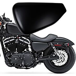 Matte Black Left Battery Side Cover Compatible with 2014-2022 Harley Sportster Iron 883 1200 – Metal Cover with ABS Clips in Kuwait