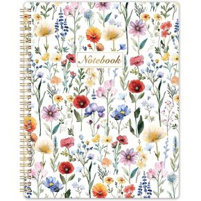 Spiral Notebook - Ruled Notebook/Journal, Lined Journal, 8.5'' x 10.5'', 55 Sheets/110 Pages, Journal for Women, Journal with Spiral Bound, Thick Paper, Back Pocket, Perfect for Office & School in Saudi Arabia