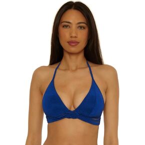 Trina Turk Women's Crete Crepe Halter Bikini Top, Adjustable, Tie Back, Swimwear Separates for Women in Saudi Arabia