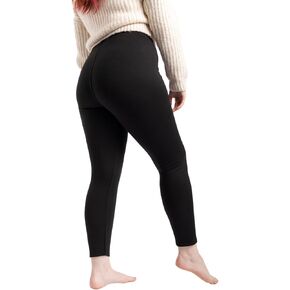Just Cozy Leggings for Women- Fur Lined Winter Pants Warm with Fleece Lining Fleece Lined Thermal Black Leggings M-L in Saudi Arabia