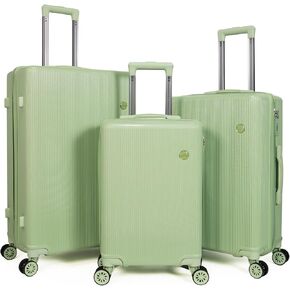 مجموعات الأمتعة 3 قطع (20/24/28 بوصة) - حقيبة حمل بعجلات - PC + ABS - حقيبة سفر بعجلات دوارة صلبة، سوداء، مجموعة 10 قطع، مجموعات أمتعة صلبة بعجلات دوارة (أزرق) in Kuwait