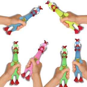 لعبة الدجاجة المطاطية سكويز مي من أنيمولدز | صراخ الدجاج المطاطي للأطفال | لعبة الدجاجة الجديدة التي تصدر صوتًا (عبوة من قطعتين) in Kuwait