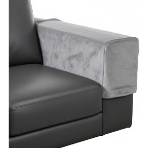 iplusmile قطعتان من أغطية ذراع الأريكة القابلة للتمدد، واقيات مسند الذراع من القطيفة باللون الرمادي لكرسي كرسي الأريكة، أغطية مسند ذراع الأثاث المضادة للانزلاق لحماية القطط والكلاب من الخدش in Kuwait