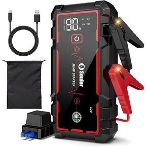 5000A Jump Starter Car Jumper Starter Portable Battery Booster Pack Jump Box with LED Display, LED Light and Jumper Cables(up to 10.0L Gasoline and 10.0L Diesel Engine) in Kuwait