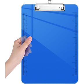 Piasoenc 2 حزمة من الألواح البلاستيكية، لوحة مشبك مسطرة شفافة ذات مظهر منخفض، مستلزمات مكتبية، مستلزمات مدرسية، حجم الحروف 9 × 12.5 بوصة، وردي in Kuwait