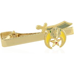 شرينر: نبلاء الضريح الغامض (السيف والهلال والنجمة) مشبك ربطة عنق ماسوني/ماسوني ذهبي اللون/شريط ربط. in Kuwait