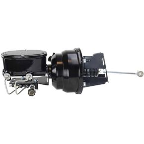 Speedway Motors Power Brake Booster Conversion Kit Compatible with 1960–1966 Chevy and GMC Trucks, 8" Dual Booster, 1-1/8" Bore Oval Master Cylinder, Adjustable Valve, Bracket in Saudi Arabia