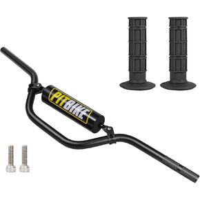 مجموعة مقود الدراجة مقاس 7/8 بوصة مع وسادة إسفنجية ومقابض - مقود الدراجة النارية للدراجة الترابية CRF YZF KXF KLX RMZ DRZ وATV وQuad وE-Bike Mods وT6 ألومنيوم 7/8 ترقية مقود الدراجة النارية (أسود وأسود) in Kuwait