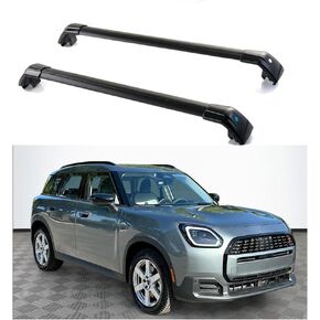Aluminum Cross Bars Fits for Mini Countryman Exclusive C U25 2024 2025 with Lock Cargo Carrier (Black) in Kuwait
