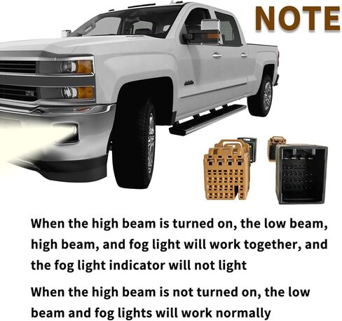 All Lights Mod 6 High Mod Kit Fits for Chevy Silverado 1500 Tahoe Equinox Suburban,GMC Yukon Terrain Sierra 1500,Fog lights low beamhigh beam turn on all headlight modules,Plug and Play in Saudi Arabia