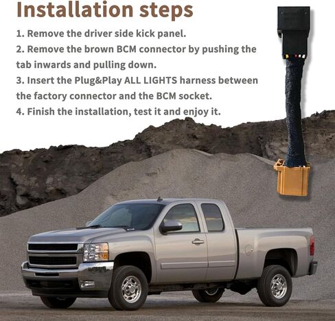 All Lights Mod 6 High Mod Kit Fits for Chevy Silverado 1500 Tahoe Equinox Suburban,GMC Yukon Terrain Sierra 1500,Fog lights low beamhigh beam turn on all headlight modules,Plug and Play in Saudi Arabia