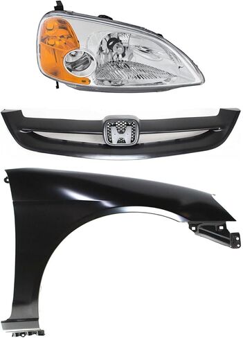 [Replacement] Headlight Kit Passenger Side fits Honda Civic 2003 Coupe 1.7L I4 in Saudi Arabia