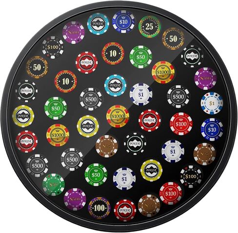99 Poker Chip Display Case 24 x 20 Inch Golf Poker Chip Holder for 39/40mm Wall Mount or Tabletop Display Frame for Collectors Souvenir Christmas in Saudi Arabia