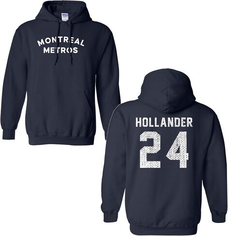 Donkey Tees Montreal Metros Hockey - Hollander 24 Back - Team Cute Pride Fleece Sm-5x - Hoodie in Kuwait
