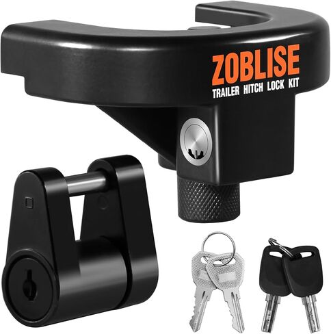 مجموعة أقفال وصلة مقطورة 2 5/16 بوصة، قفل لسان المقطورة عالي التحمل، قفل وصلة سحب مضاد للسرقة، لمقطورات RV، والقارب، والجاك in Kuwait