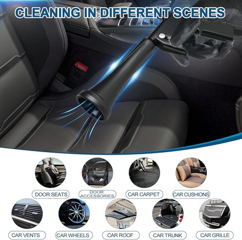 Car Detailing Cleaning Gun,Car Detailing Kit Interior Cleaner,High Pressure Blower Gun,Car Detailing Tools for Car Quickly Blasts Dirt and Dust Works with Air (Black) in Saudi Arabia