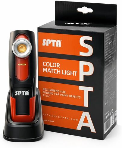 ضوء مطابقة الألوان LED المحمول من SPTA، 500 لومن - تطابق لون الطلاء تمامًا، يحاكي ضوء الشمس الطبيعي لمطابقة مثالية - 3 درجات حرارة للألوان، ضوء عمل محمول قابل لإعادة الشحن، إصلاح بودي شوب in Kuwait