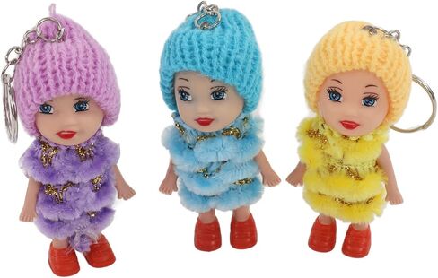 12PCS Mini Doll Keychain Set - Cute Tiny Doll Key Rings for Handbags, Backpacks & Keys, Lovely Birthday Gifts for Girls, Friends, Kids in Saudi Arabia