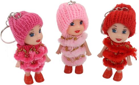 12PCS Mini Doll Keychain Set - Cute Tiny Doll Key Rings for Handbags, Backpacks & Keys, Lovely Birthday Gifts for Girls, Friends, Kids in Saudi Arabia