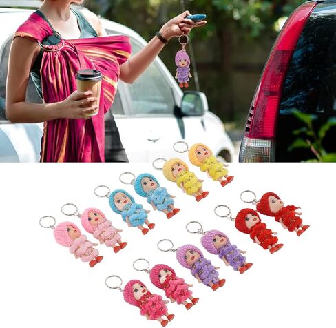 12PCS Mini Doll Keychain Set - Cute Tiny Doll Key Rings for Handbags, Backpacks & Keys, Lovely Birthday Gifts for Girls, Friends, Kids in Saudi Arabia