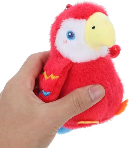 Parrot Plush Keychain Soft Cartoon Bird Keyring Lightweight Portable Bag Pendant for Keys and Backpack Accessories in Saudi Arabia