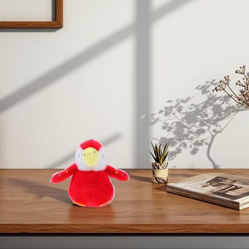 Parrot Plush Keychain Soft Cartoon Bird Keyring Lightweight Portable Bag Pendant for Keys and Backpack Accessories in Saudi Arabia