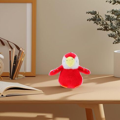 Parrot Plush Keychain Soft Cartoon Bird Keyring Lightweight Portable Bag Pendant for Keys and Backpack Accessories in Saudi Arabia
