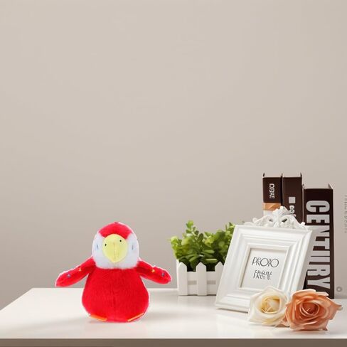 Parrot Plush Keychain Soft Cartoon Bird Keyring Lightweight Portable Bag Pendant for Keys and Backpack Accessories in Saudi Arabia