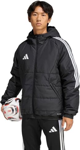 سترة adidas Tiro 26 الشتوية - طاردة للماء، معزولة بطبقة Climawarm، مقاس عادي، سحاب كامل للحماية من الطقس البارد in Kuwait