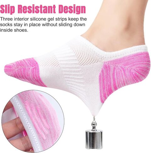 No Show Socks Womens for Canvas Sneakers,Invisible Athletic Low Cut Ankle Socks for Running Gym 6 Pairs in Saudi Arabia