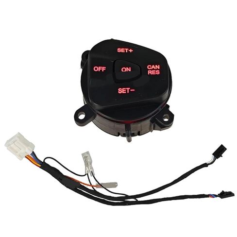 Steering Wheel Mounted Cruise Control Switch Butto Steering Wheel Right Cruise Control Switch Button with Wiring Harness/Fit for Ford Fiesta MK7 Escort Ecosport 2013-2015(Blue Backlight) in Kuwait