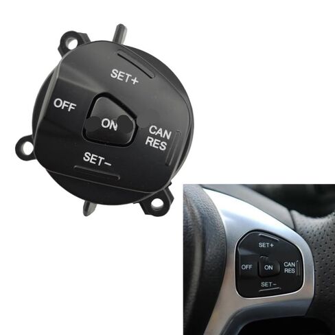 Steering Wheel Mounted Cruise Control Switch Butto Steering Wheel Right Cruise Control Switch Button with Wiring Harness/Fit for Ford Fiesta MK7 Escort Ecosport 2013-2015(Blue Backlight) in Kuwait
