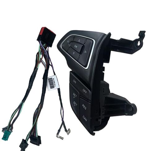 Steering Wheel Mounted Cruise Control Switch Butto/Fit for Ford Focus 3 Kuga 2017 Car Cruise Buttons Multi-Function Steering Wheel Control Button with Cables in Saudi Arabia