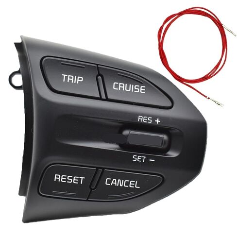 Steering Wheel Mounted Cruise Control Switch Butto Steering Wheel Button/Fit for KIA K2 Rio 2017-2021 X LINE Buttons Bluetooth Phone Cruise Control Volume(Model-D-Redline) in Saudi Arabia