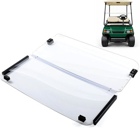 HECASA Clear Windshield Compatible with 1985-1995 Yamaha G2/G9 Models Golf Cart Fold Down Windscreen in Kuwait