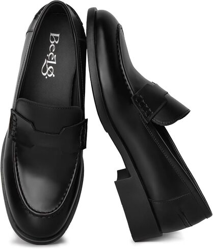 حذاء بدون كعب كلاسيكي للنساء من Penny Loafer أنيق ومريح للعمل الكاجوال in Kuwait