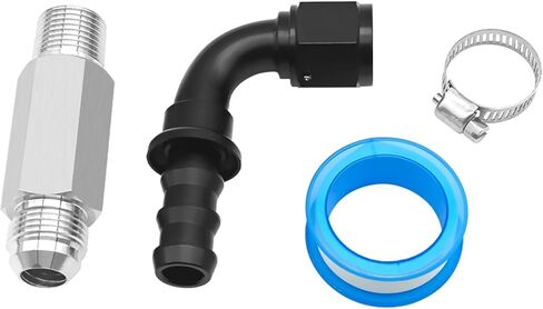 Heater Hose Connector Compatible with Dodge Ram 6.7L Cummins 2007.5+, 10AN Push Lock Fitting Replace 52014739AG 55056711AC 55056966AA 68005253AA in Kuwait