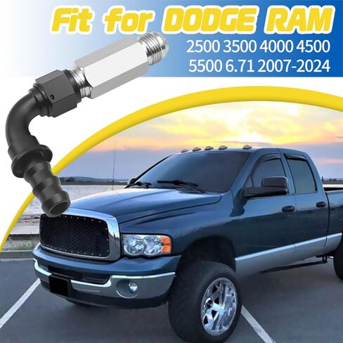 Heater Hose Connector Compatible with Dodge Ram 6.7L Cummins 2007.5+, 10AN Push Lock Fitting Replace 52014739AG 55056711AC 55056966AA 68005253AA in Kuwait