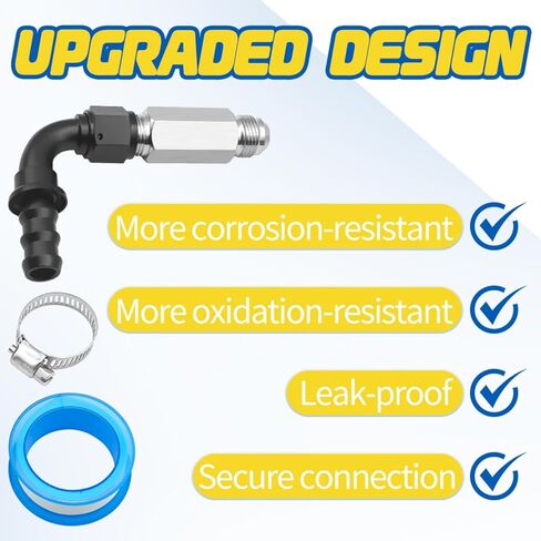 Heater Hose Connector Compatible with Dodge Ram 6.7L Cummins 2007.5+, 10AN Push Lock Fitting Replace 52014739AG 55056711AC 55056966AA 68005253AA in Kuwait