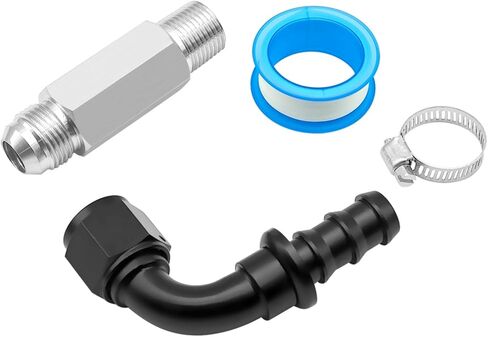 Heater Hose Connector Compatible with Dodge Ram 6.7L Cummins 2007.5+, 10AN Push Lock Fitting Replace 52014739AG 55056711AC 55056966AA 68005253AA in Kuwait