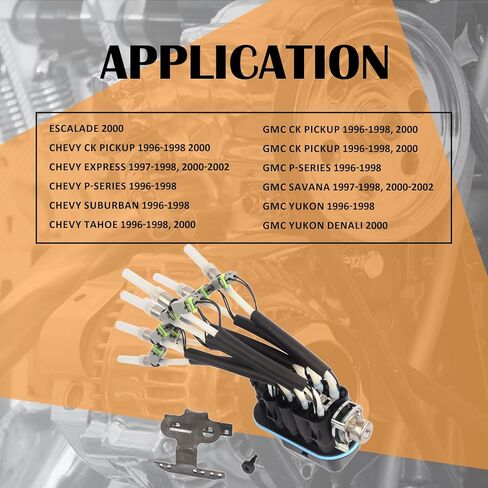 FJ504 89060440 Fuel Injector Compatible with Escalade Chevy CK Pickup Express Suburban Tahoe GMC Savana Yukon Replacement# 2173029 25340347 in Saudi Arabia