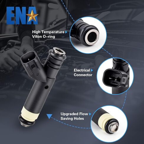 ENA 3 فتحات حقن الوقود متوافقة مع Ford Ranger Mazda B3000 3.0L V6 2001 2002 2003 2004 2005 2006 2007 2008 استبدال FJ463 4L5Z9F593A 1AMFI00030 2204-510865 CM5174 800-1470N مجموعة من 6 in Kuwait
