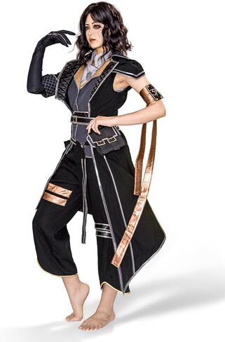OSIAS Women Lune Cosplay Costume Full Set - Heavyweight, Silver Leather Trim, Shimmering Gold Accents in Saudi Arabia