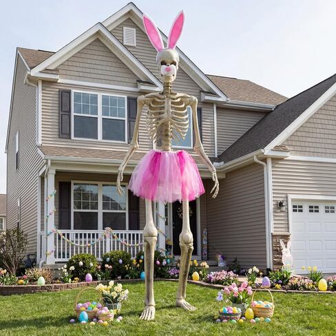 مجموعة ملابس هيكل عظمي بطول 3 قطع بطول 12 قدم، زي على طراز العم الوطني مع قبعة علوية للنجوم، ومعطف خلفي، ولحية بيضاء للديكور الخارجي للهالوين بهيكل عظمي عملاق، وديكور الحديقة في الرابع من يوليو in Kuwait