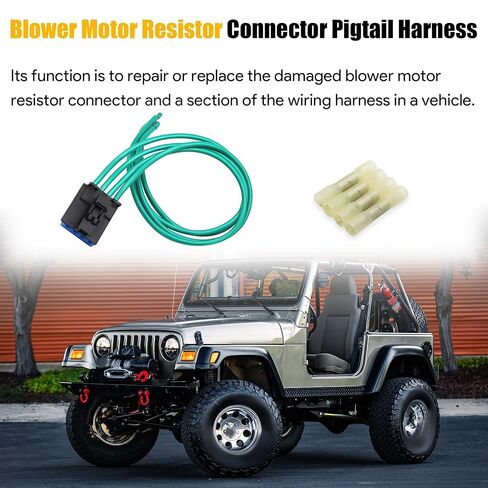 منفاخ المحرك المقاوم موصل ضفيرة تسخير 973-305 متوافق مع دودج B1500 B2500 B3500 1997-1998 لشيروكي 1997-2001 لرانجلر 1997-2006 لرام 1500 2500 3500 فان 1999-2003 # 5019941AA in Kuwait