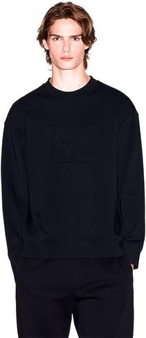 Armani Exchange Men's Tonal Box Graphic Crewneck Sweatshirt in Saudi Arabia