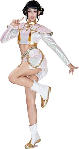 OSIAS Women Zoey Cosplay Costume White Stage With Dazzling Laser Design in Saudi Arabia